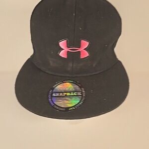 Under Armour Hat Cap Womens‎ Logo One Size Adjustable Black Pink UA Baseball